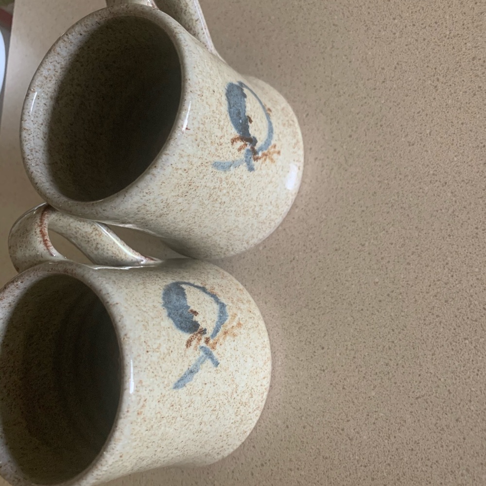 Two Matching Bird Mugs